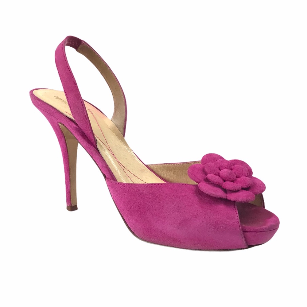 Kate Spade Fuschia Platform Suede Sandal 8.5B